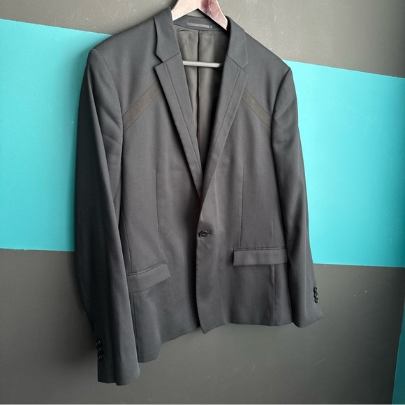 Theory Charcoal Men's Blazer cotton blend - Picture 2 of 8